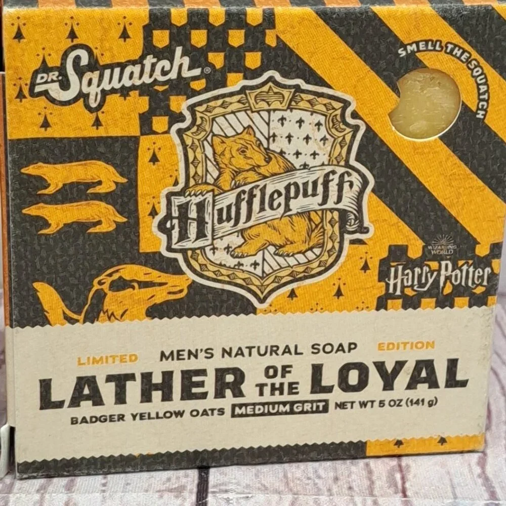 2-Bars Dr. Squatch Ltd Ed. Soap Harry Potter Lather Of‎ The Loyal  Med Grit 5oz